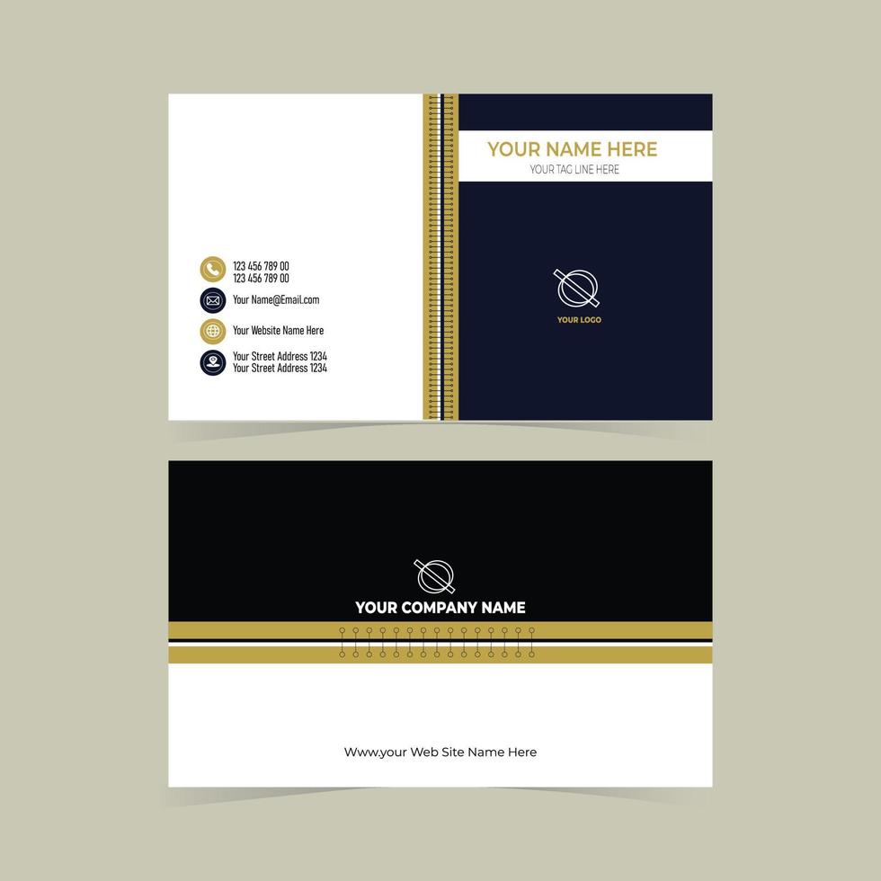 Vector modern clean business card template. Flat design Individual.Business Card