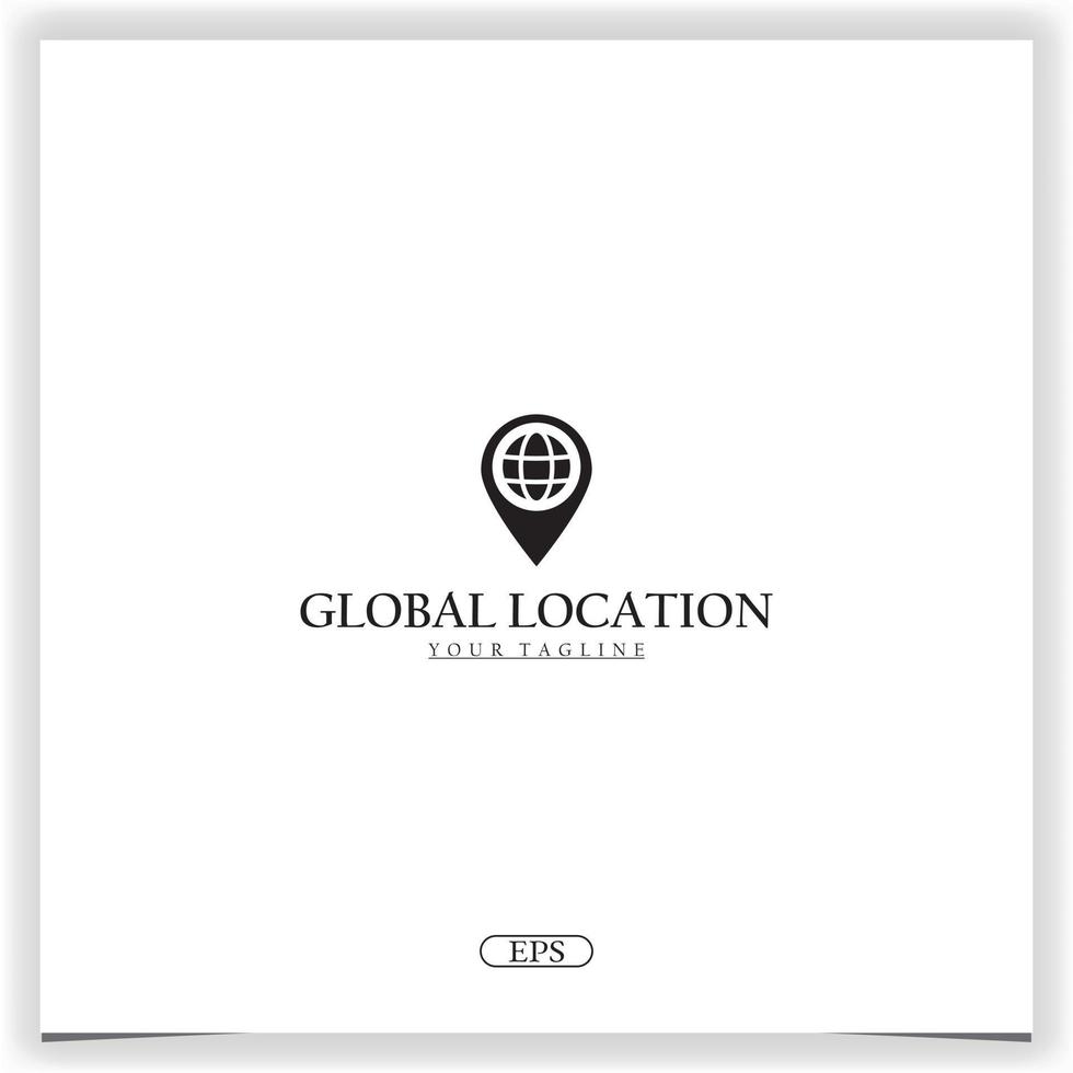 pin globe logo premium elegant template vector eps 10