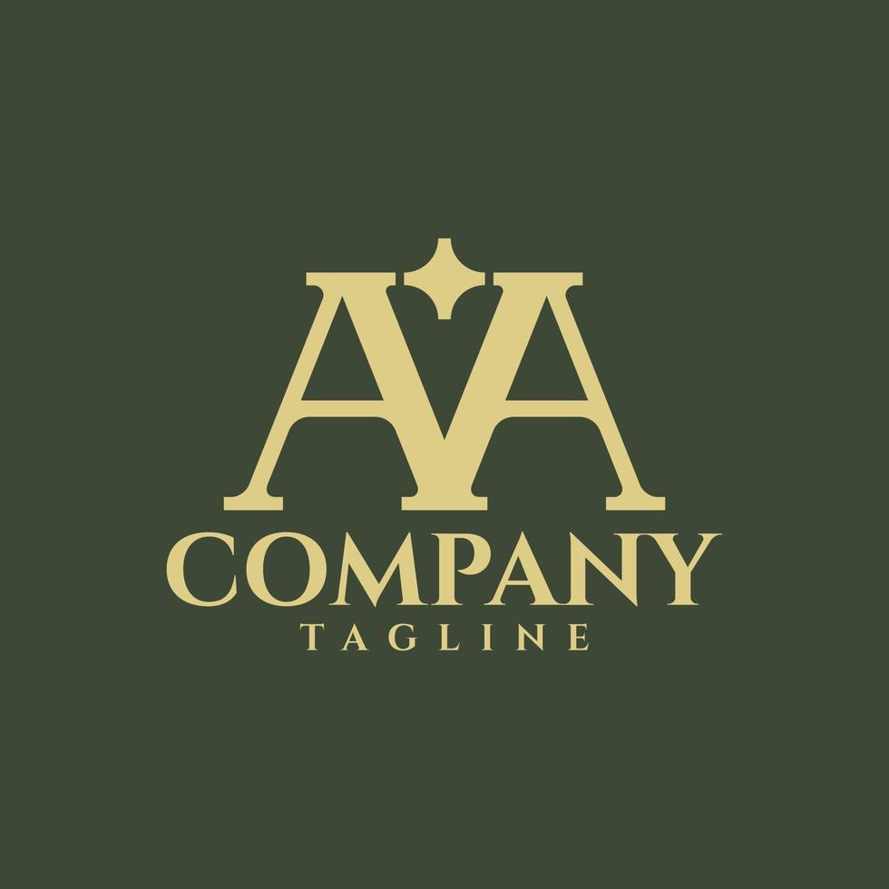 letter AA logo with a classic elegant style, good for any business. vector