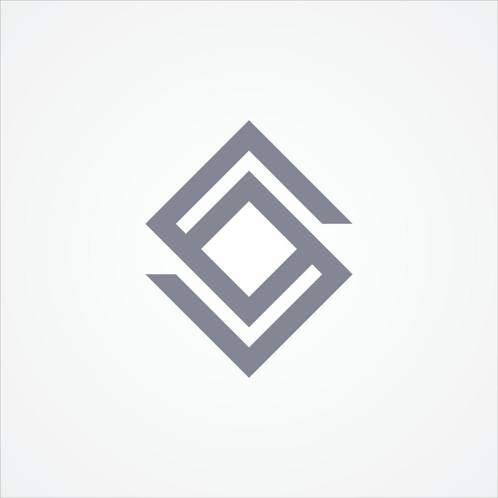Square chain design shaped letter S vector