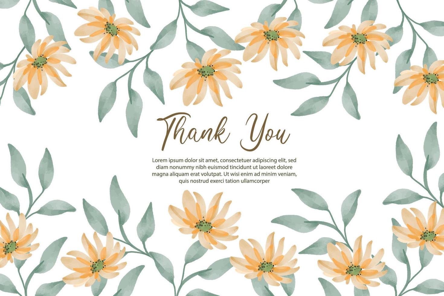 beautiful and elegant botanical watercolor background vector