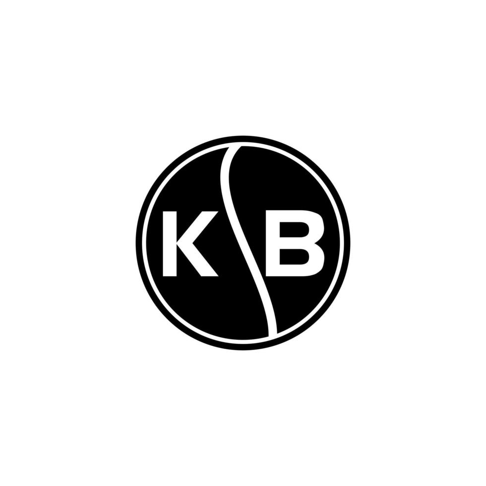 diseño de logotipo de letra kb sobre fondo blanco. concepto de logotipo de letra de iniciales creativas kb. diseño de letras kb. vector