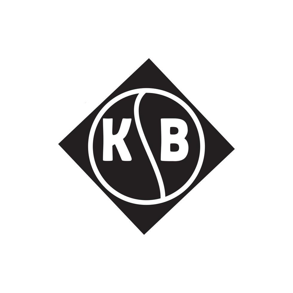 diseño de logotipo de letra kb sobre fondo blanco. concepto de logotipo de letra de iniciales creativas kb. diseño de letras kb. vector