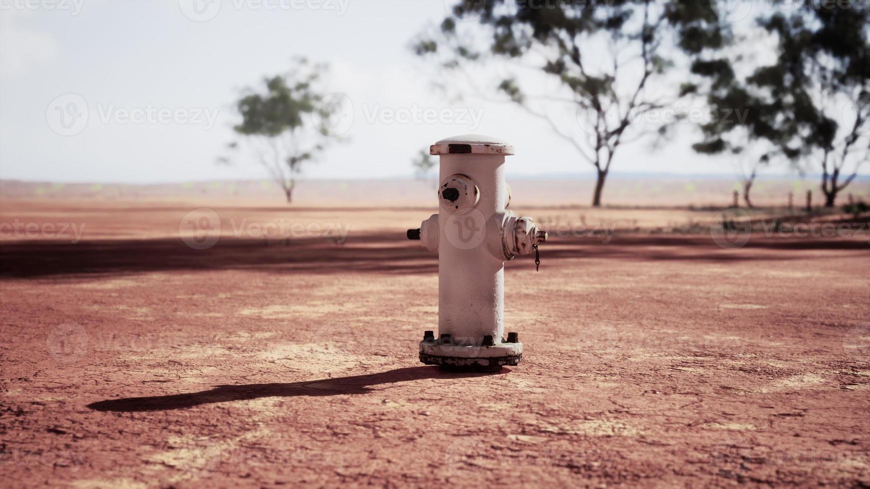 old rusted fire hydrant in desert photo