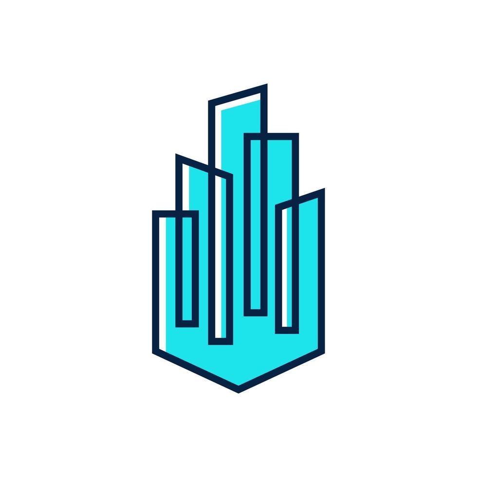 logotipo de edificio moderno vector