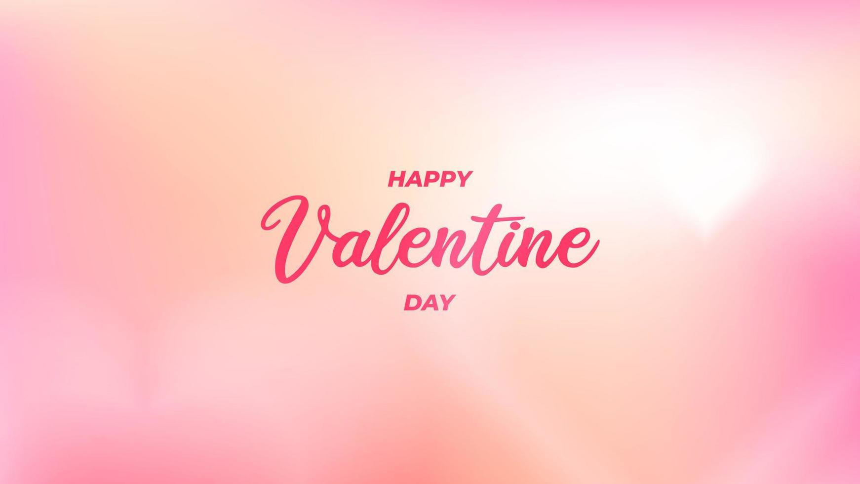 Happy valentinde day gradient background vector