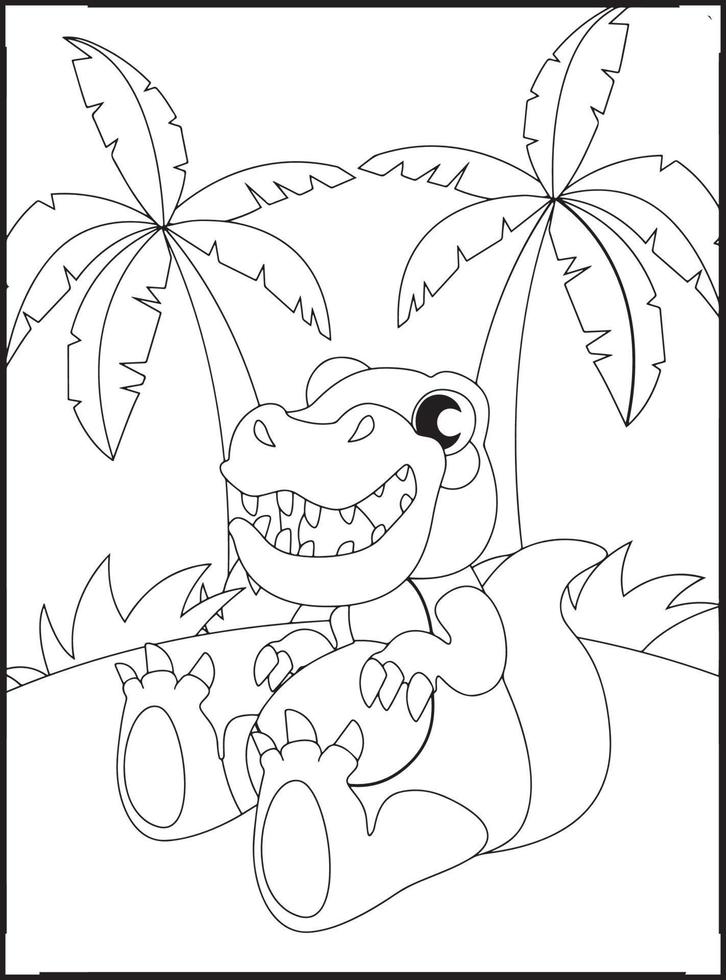 Dinosaur Coloring Pages for kids vector