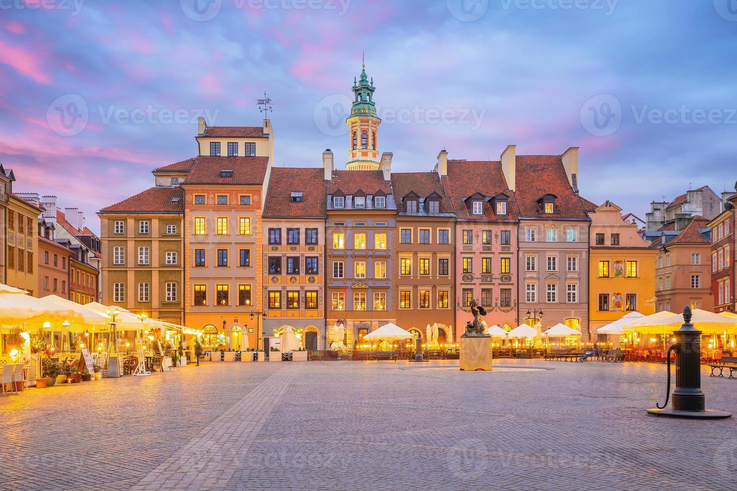 Old town in Warsaw, cityscape of Poland photo