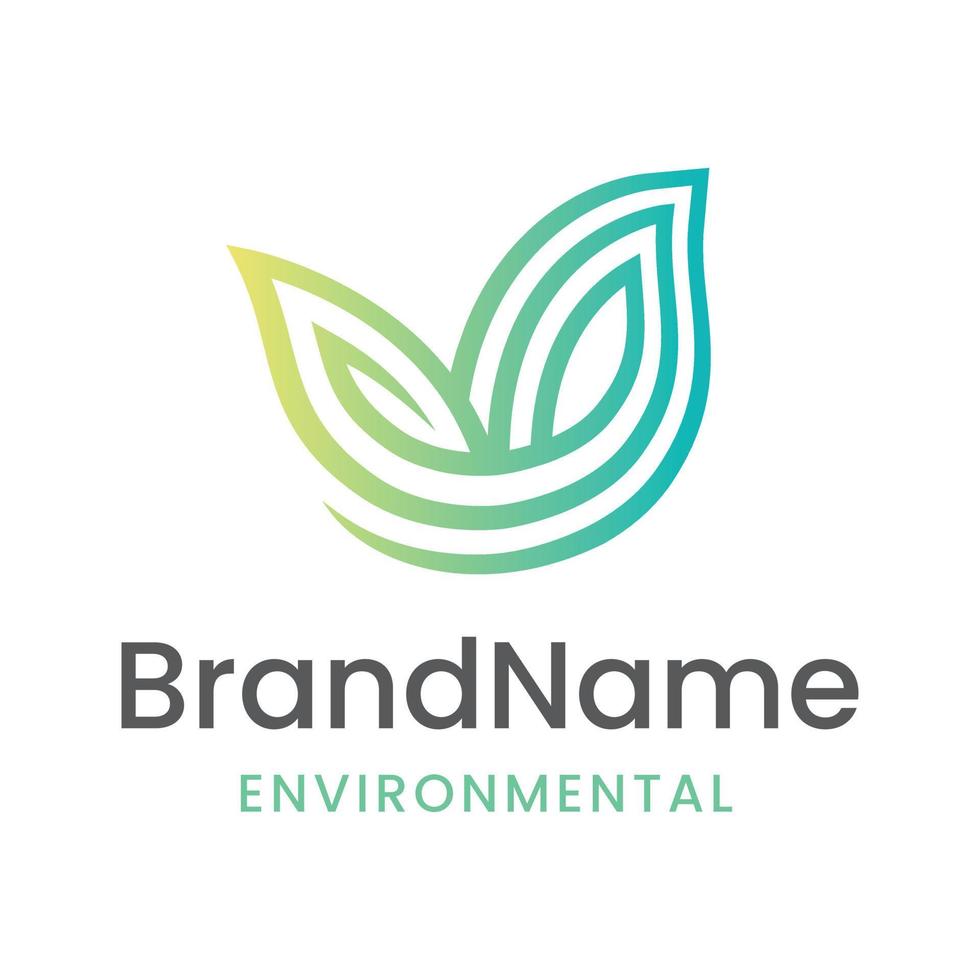 Logo design template with environment and nature theme vector