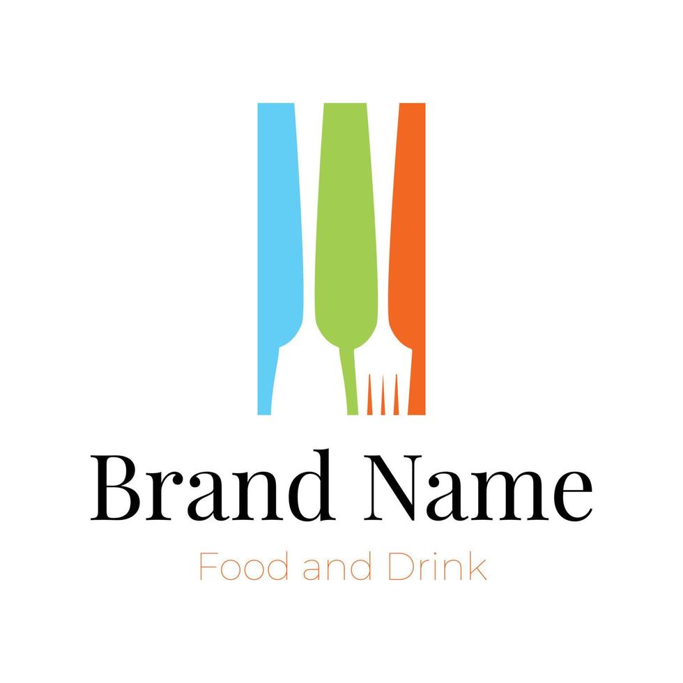 food and drink simple flat logo design vector illustration icon element