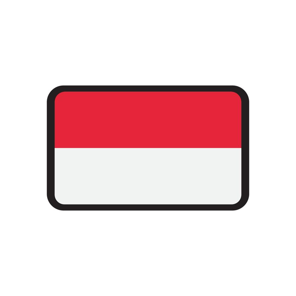 Republic of Indonesia flag icon,vector illustration logo design. vector