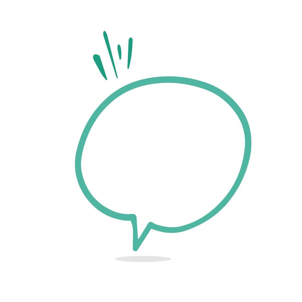 Set of speak bubble text, chatting box, message box outline cartoon illustration design. Balloon doodle style of thinking sign symbol. color cute and lovely chat speech sticker. box, text, dialog, art vector