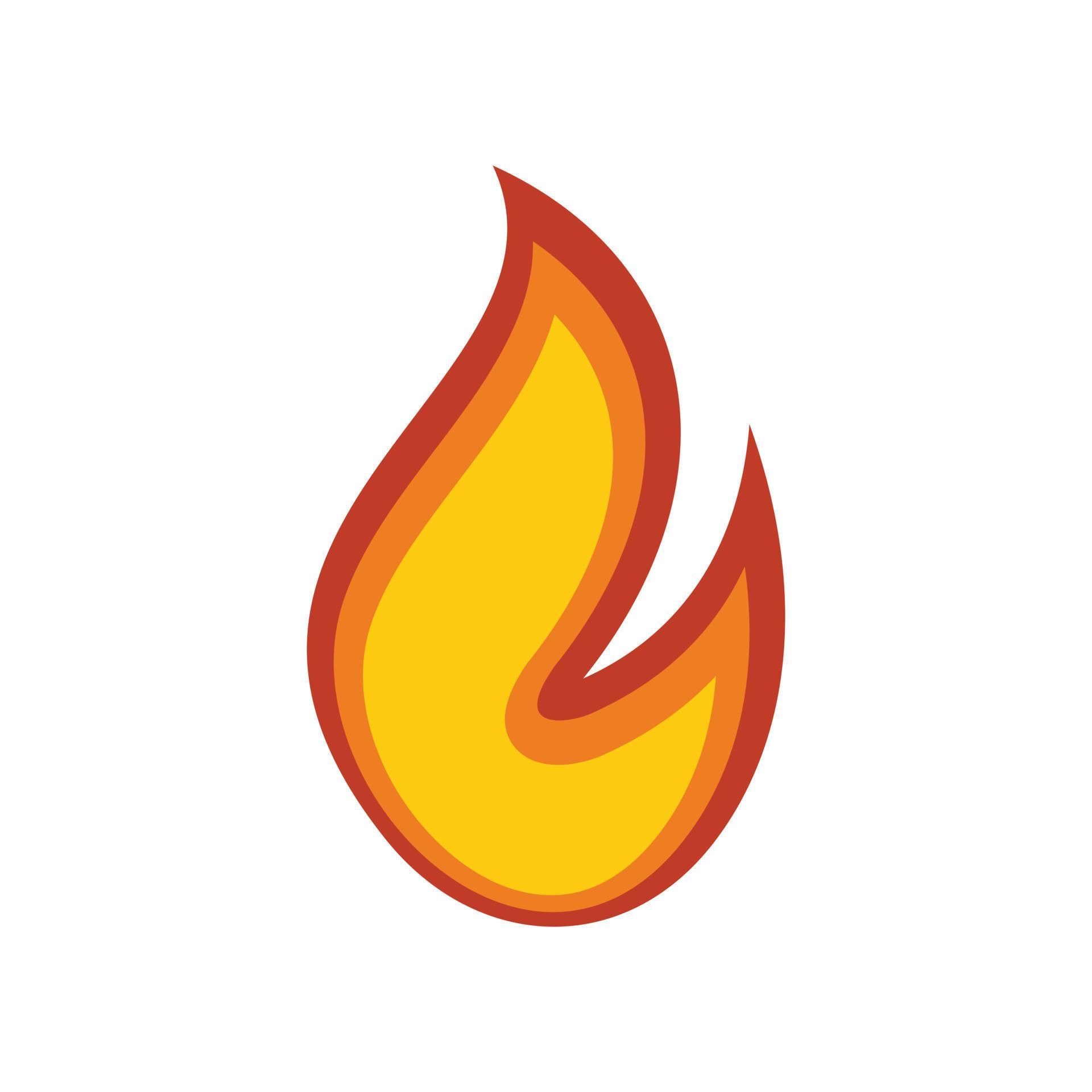 Fire flame grill icon, flat style 19468074 Vector Art at Vecteezy