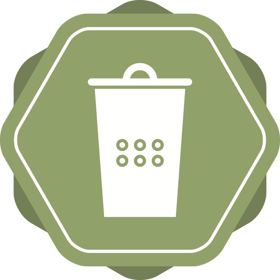 Beautiful Dust Bin Glyph Vector Icon