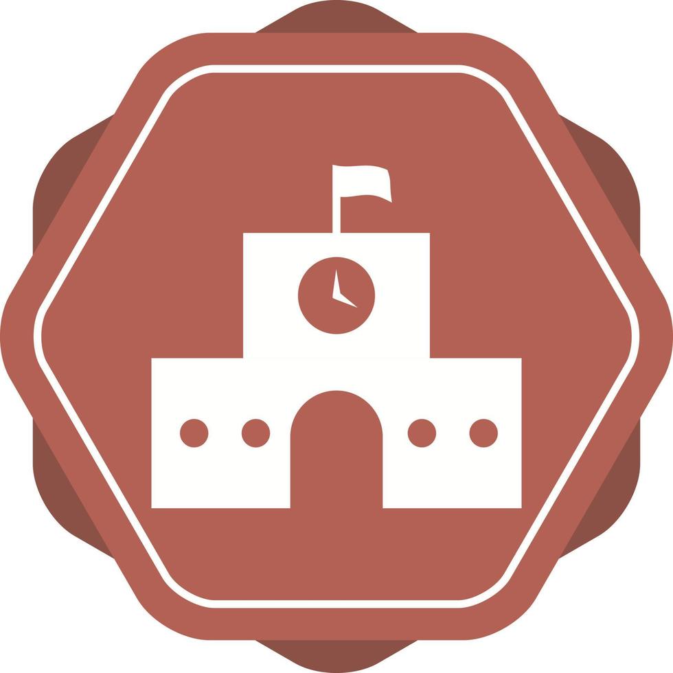 Beautiful School Glyph Vector Icon