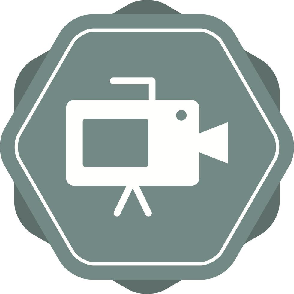 Beautiful Video Camera Glyph Vector Icon