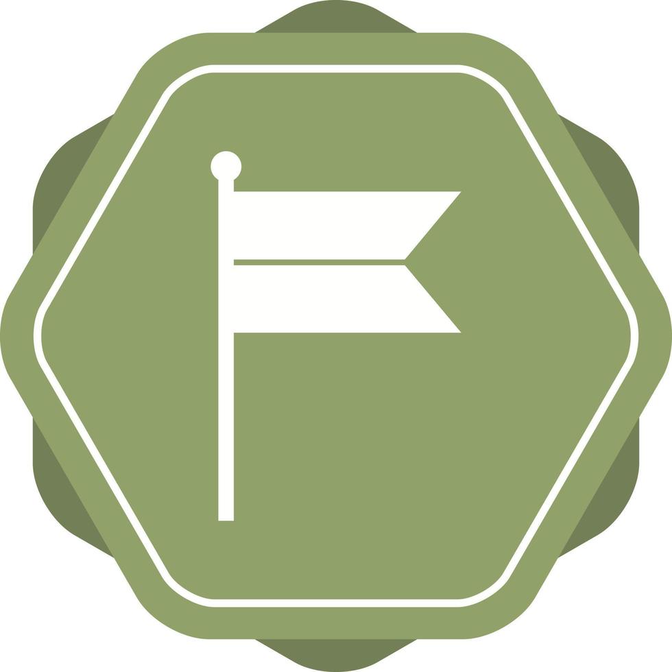 Beautiful Flag Glyph Vector Icon