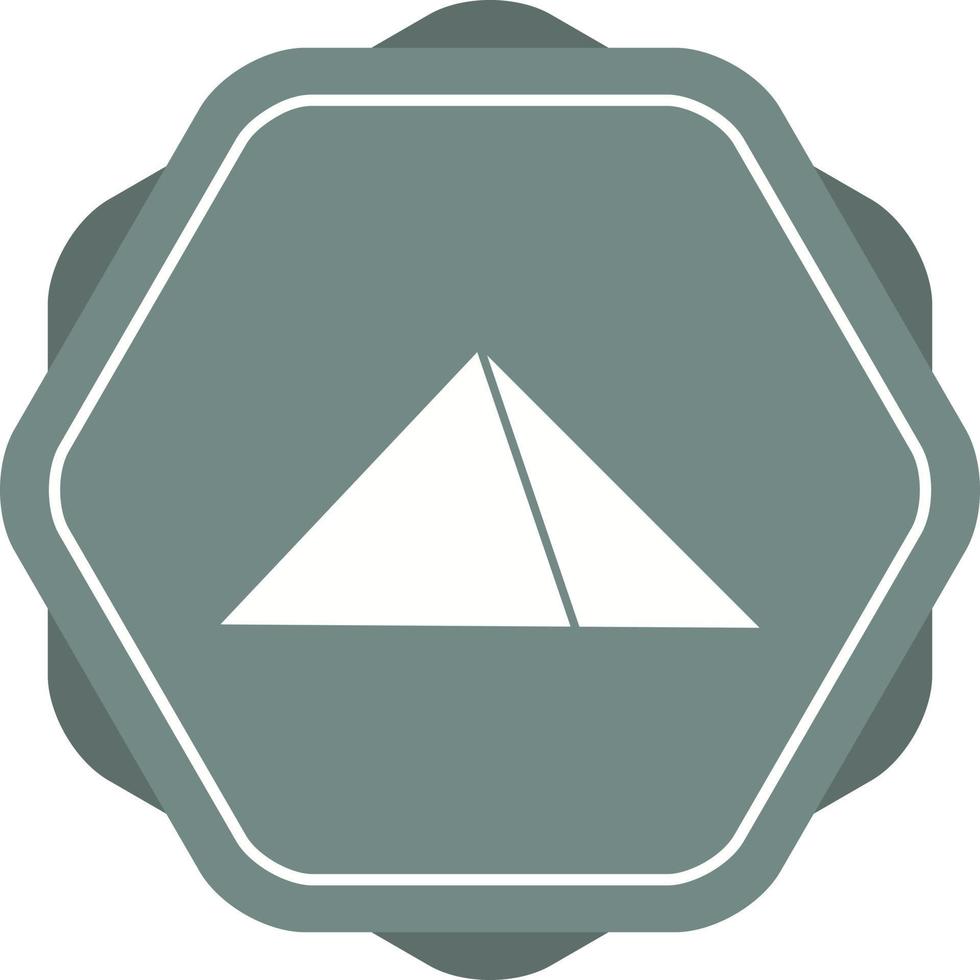 Beautiful pyramid Glyph Vector Icon