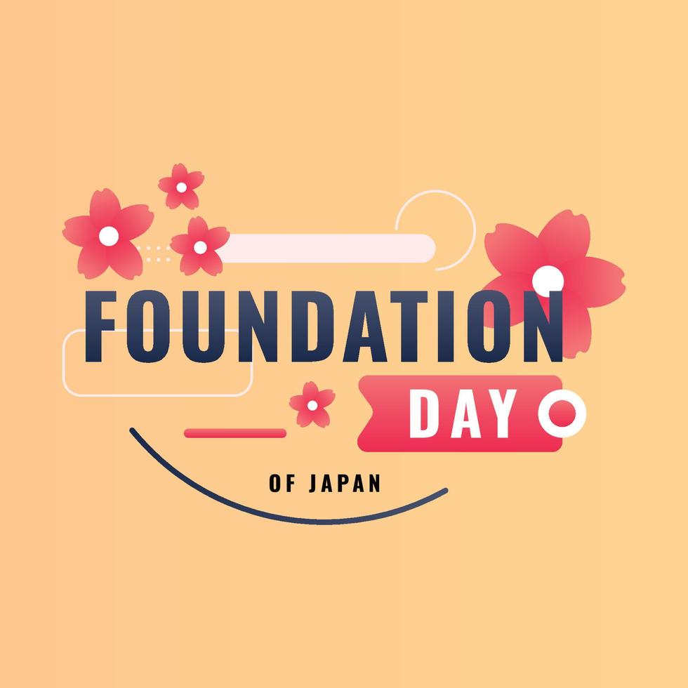 Japan National Foundation Day Background With Elegant Design vector