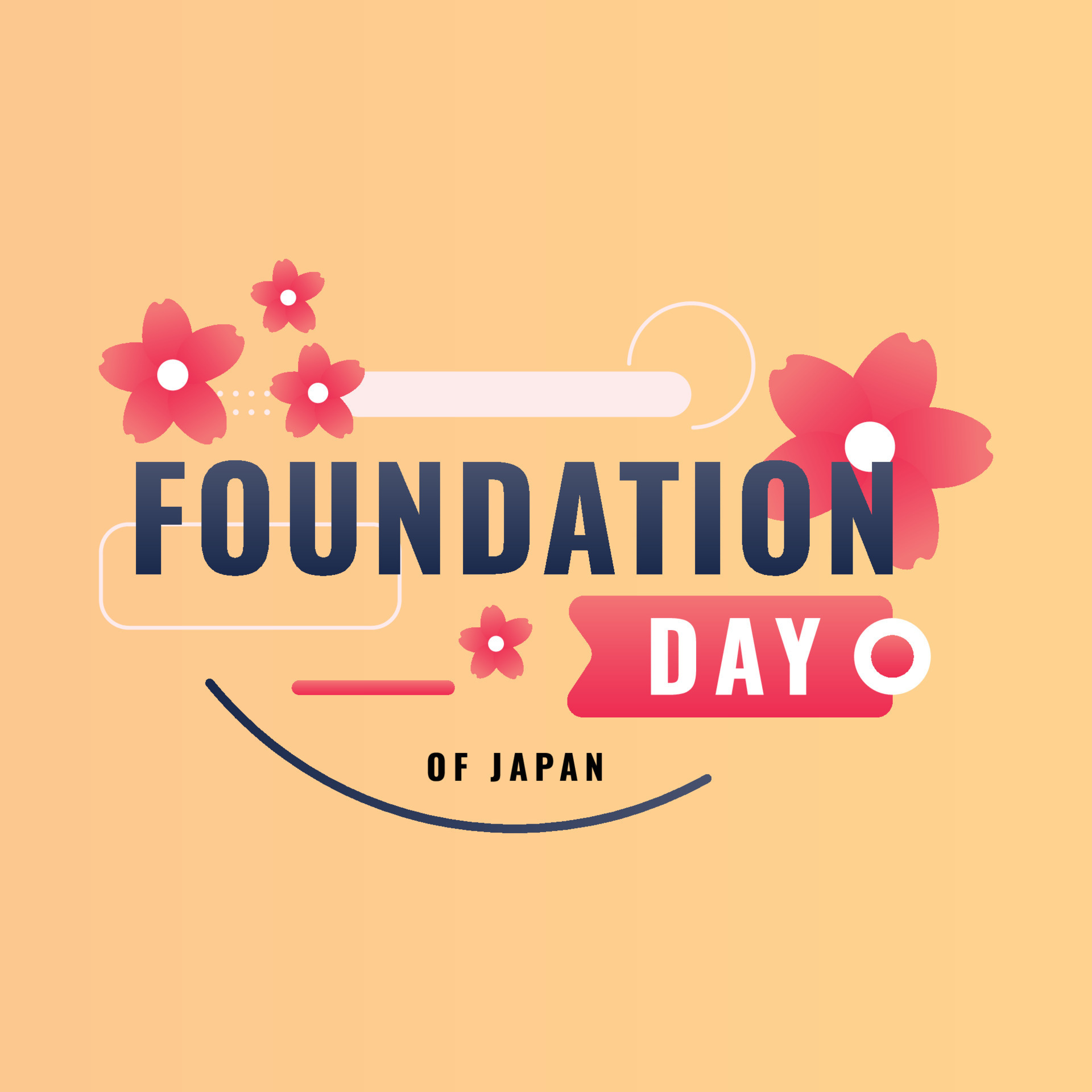 fondo del día de la fundación nacional de japón con un diseño elegante