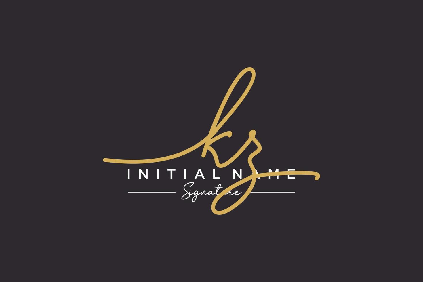 Initial KZ signature logo template vector. Hand drawn Calligraphy lettering Vector illustration.