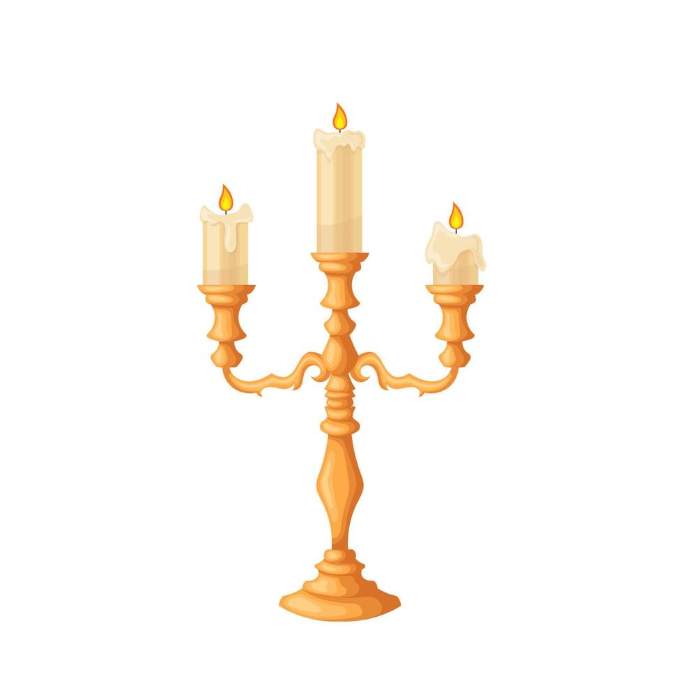 candlestick candelabrum cartoon vector illustration