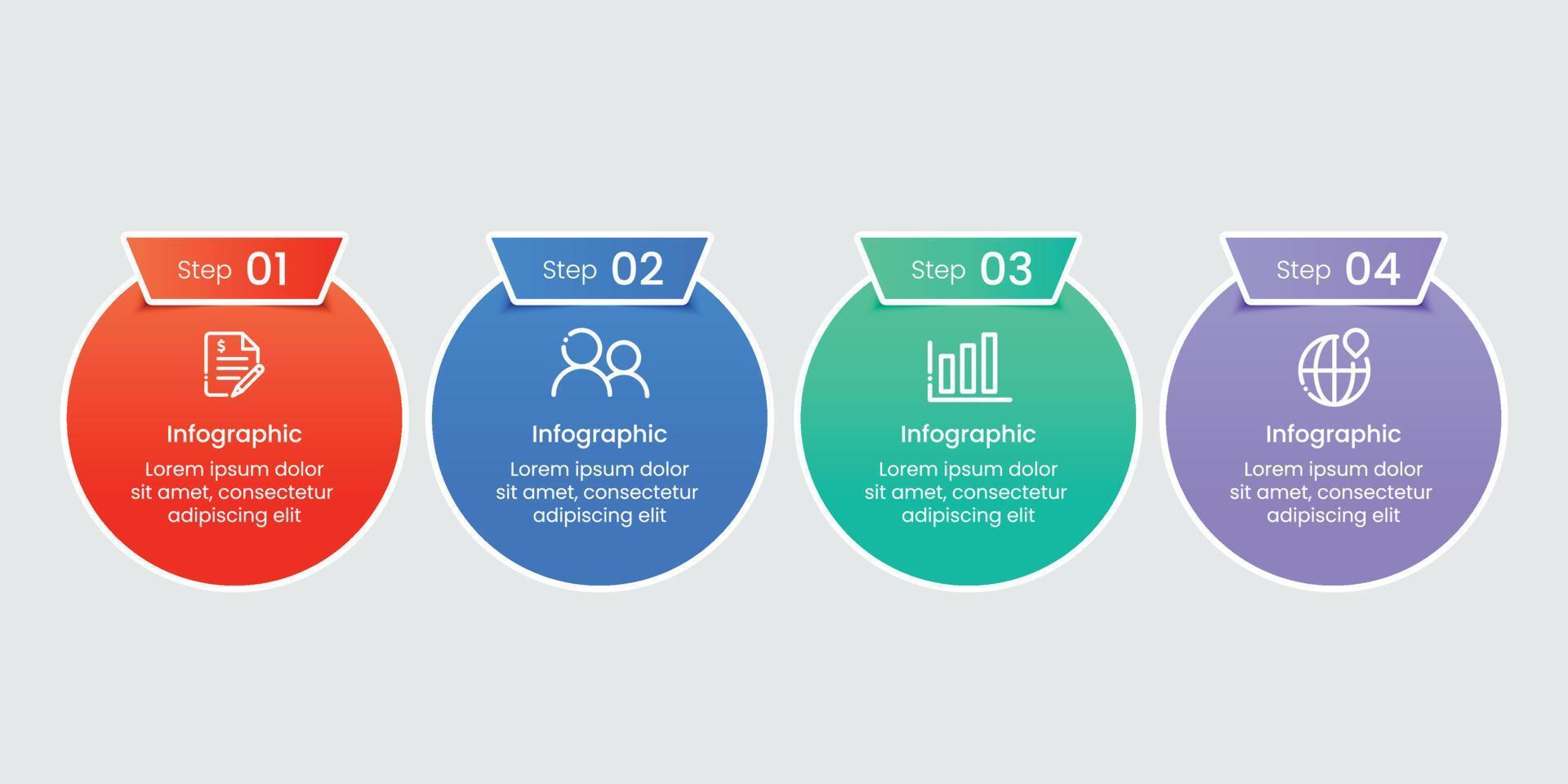 diseño de pasos infográficos de negocios vector