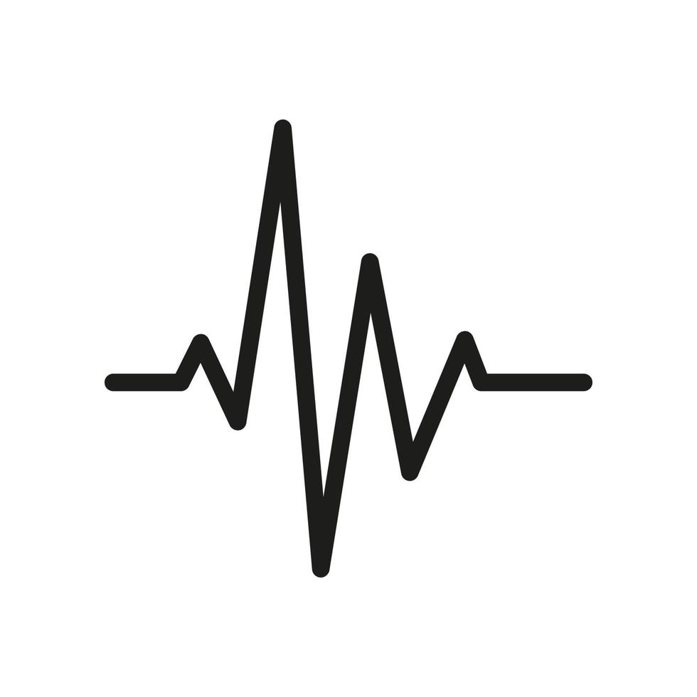 Heartbeat Line Icon. Human Heart Beat Symbol. Healthy Pulse Rhythm ...