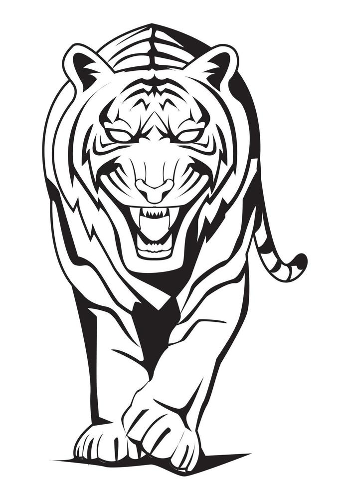 ilustración vectorial de tigre vector