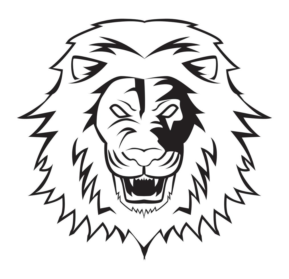 ilustración vectorial de león vector