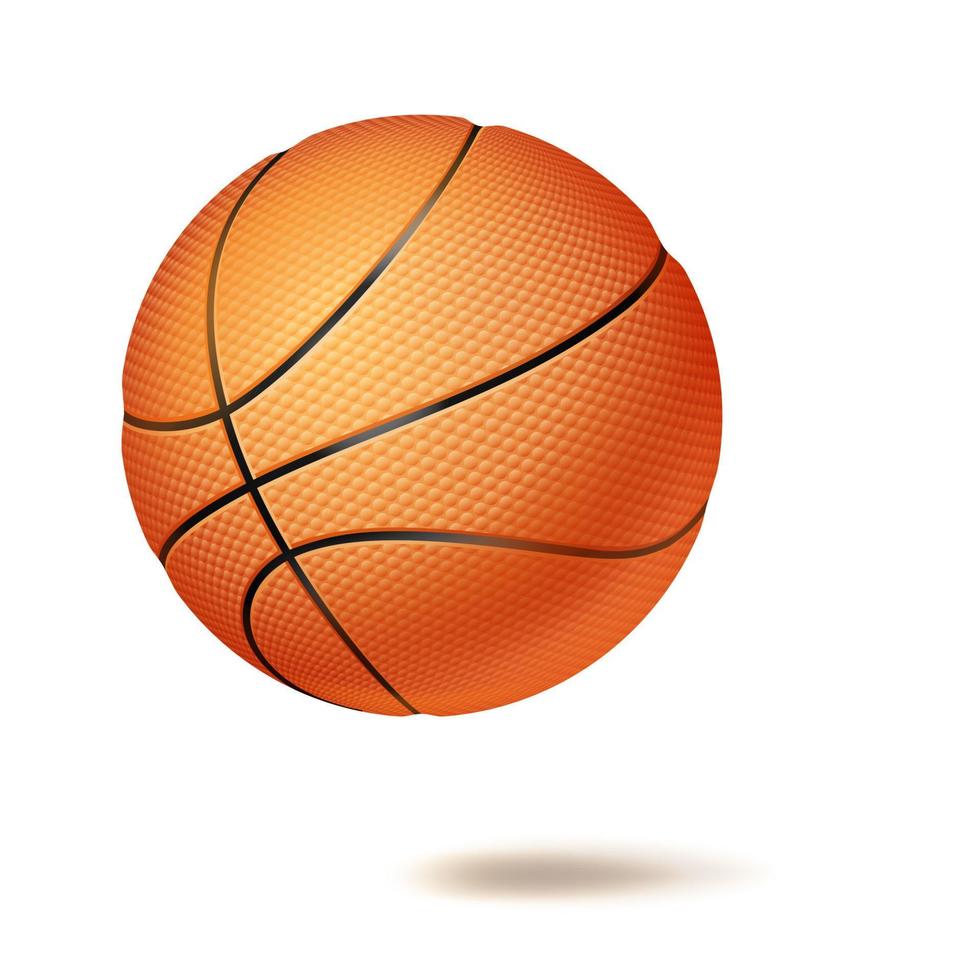 vector de pelota de baloncesto 3d. pelota naranja clásica. ilustración
