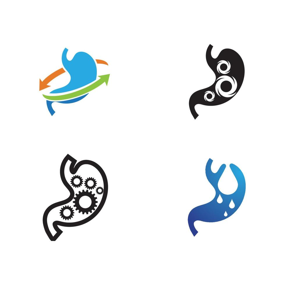 stomach care icon designs vector