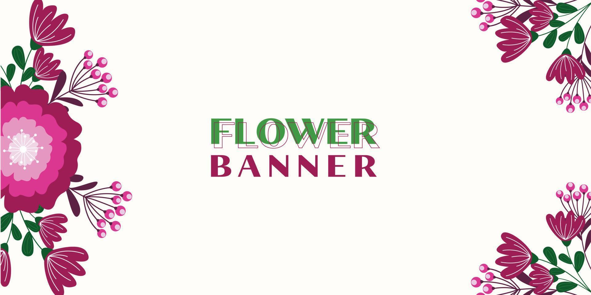 diseño de fondo floral. hermoso diseño de plantilla de banner floral vector