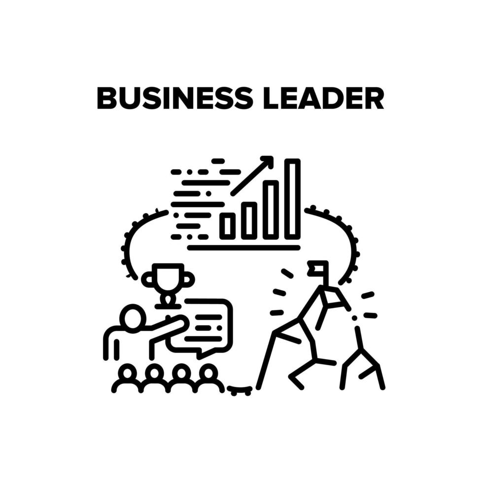 Business Leader Vector Black Illustration