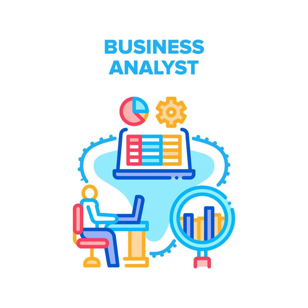 Business Analyst Vector Concept Color Illustration