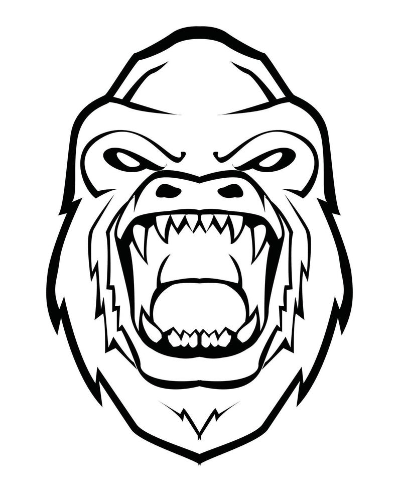 great ape illustration vector