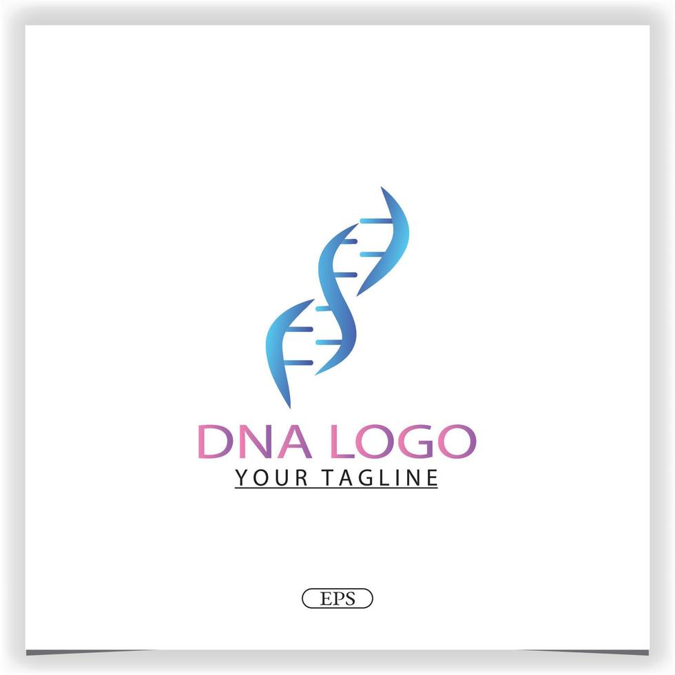 icono para tecnología científica, logotipo de adn diseño de plantilla elegante premium vector eps 10