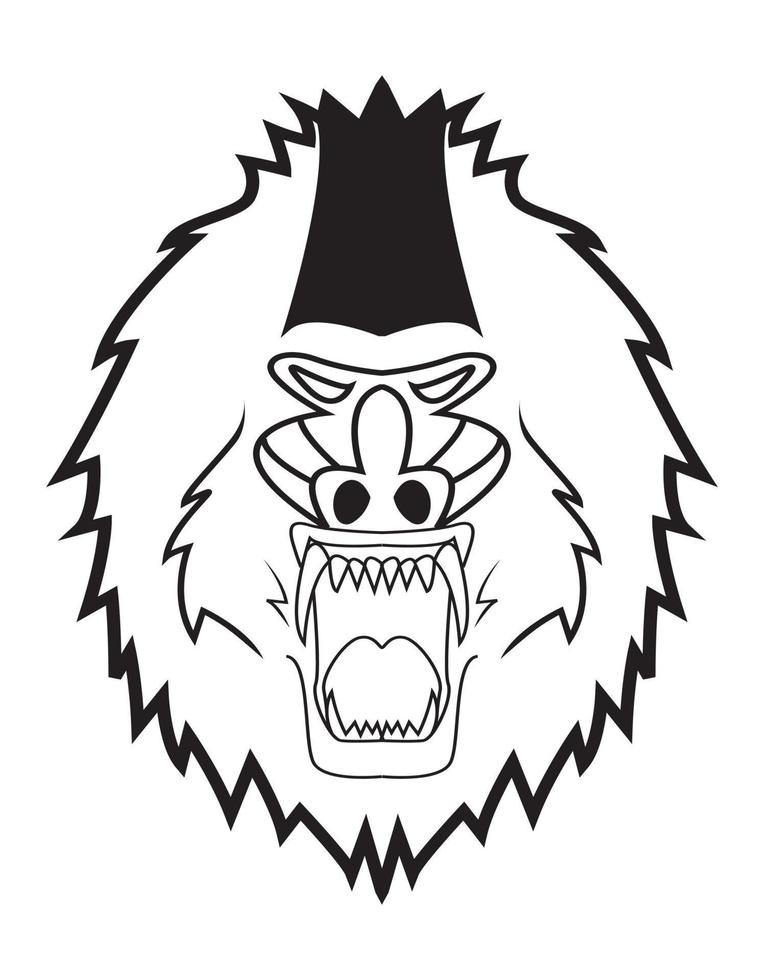 great ape illustration vector