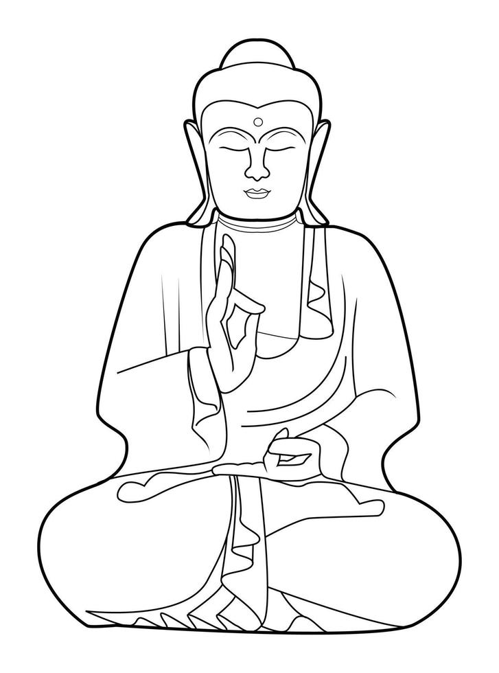 símbolo de ilustración de buda vector