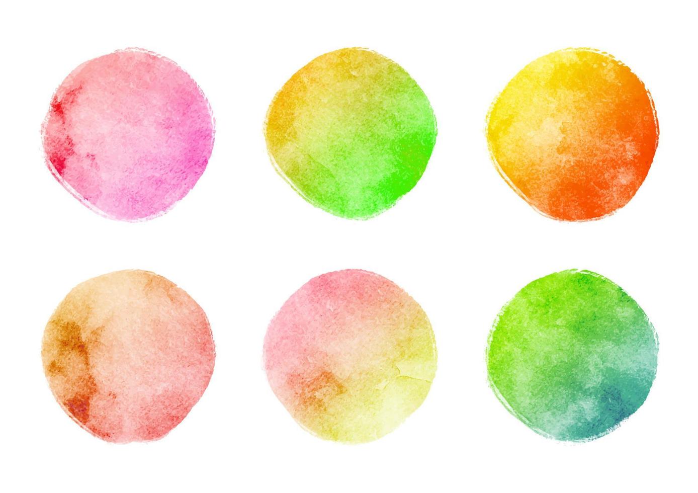 Watercolor vector circles, background for title and logo