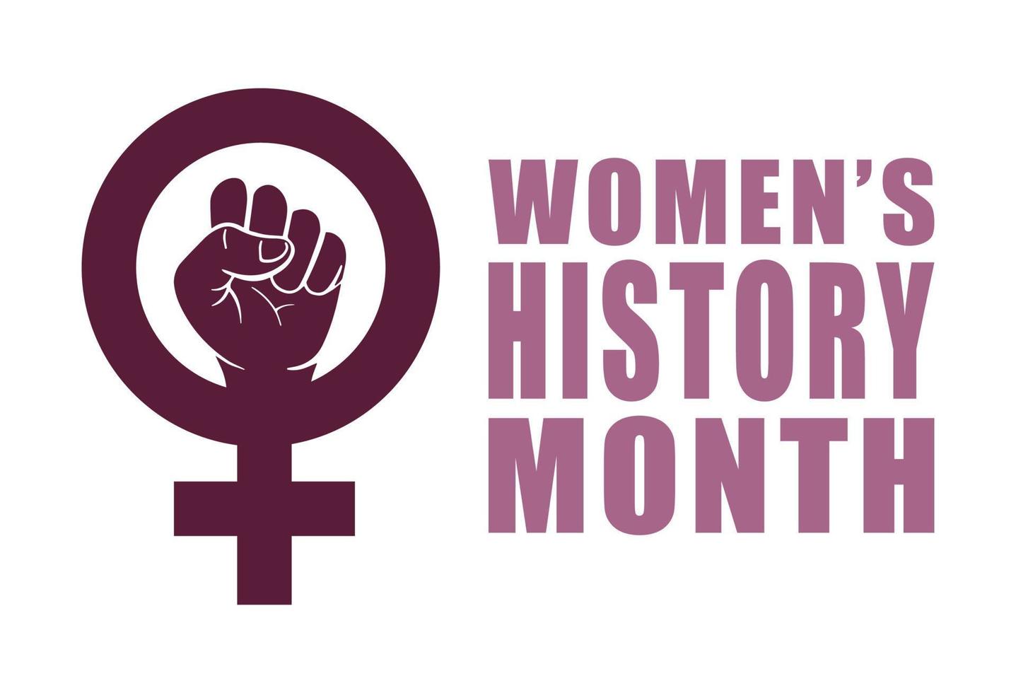 Womens history month vector illustration.