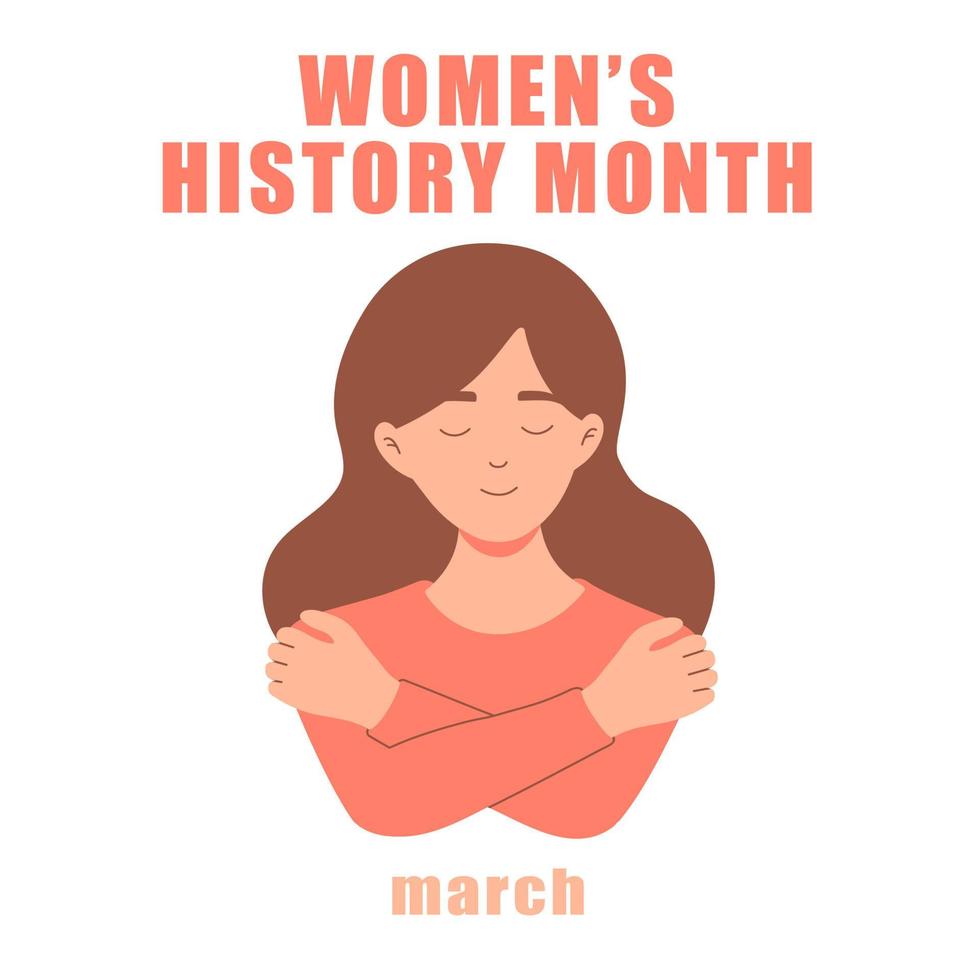 Womens history month vector illustration.