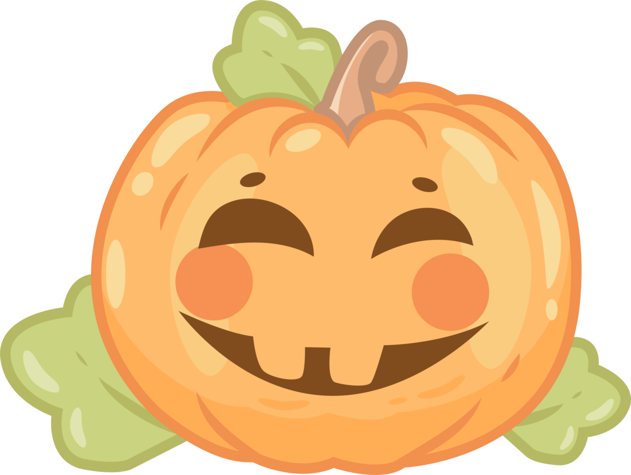 ilustração fofa de abóbora de halloween png