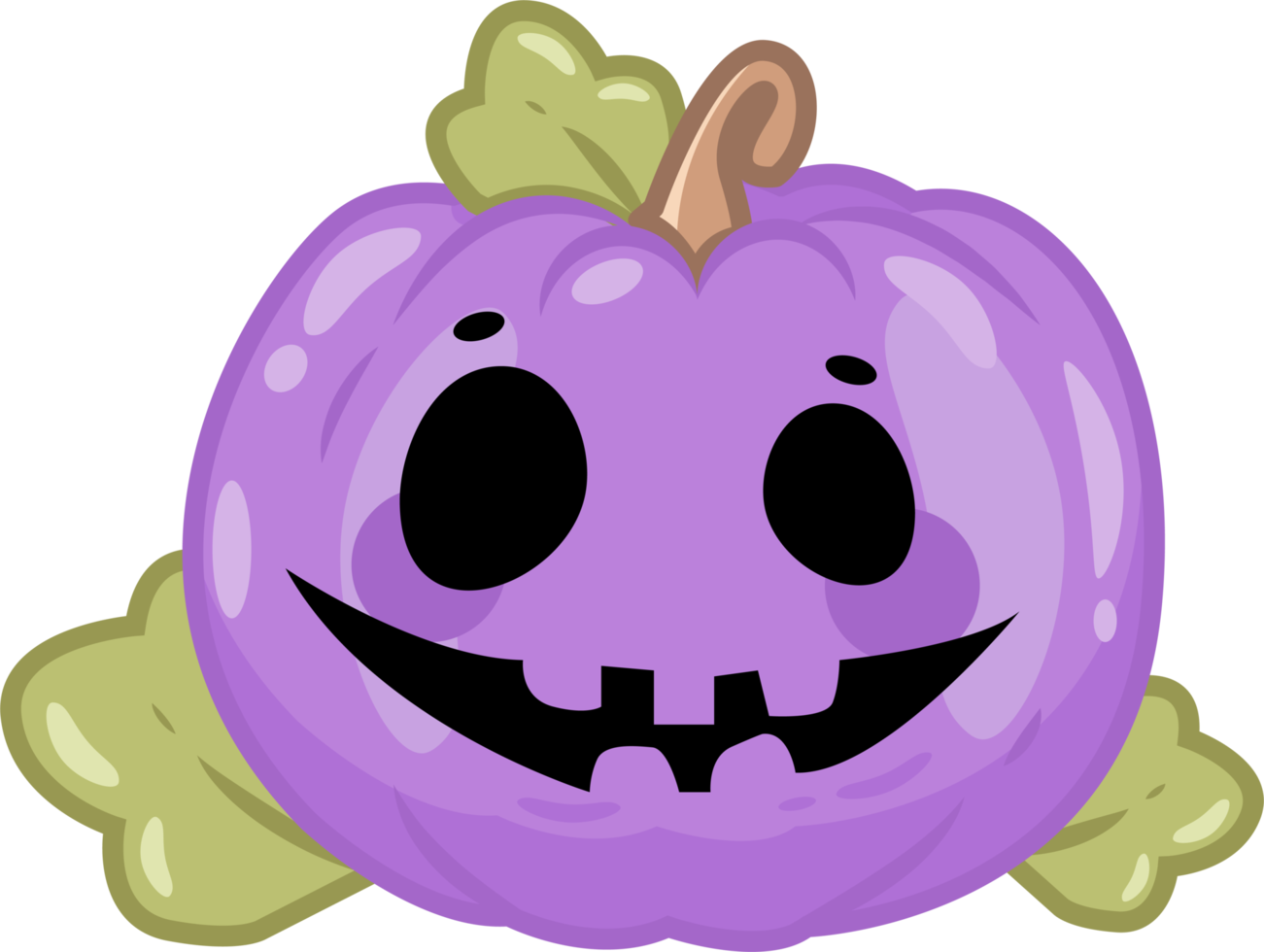 illustration mignonne de citrouille d'halloween png