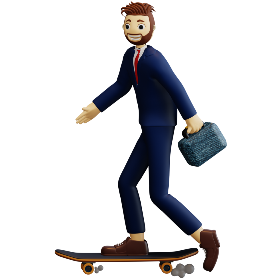 empresario de personajes 3d png