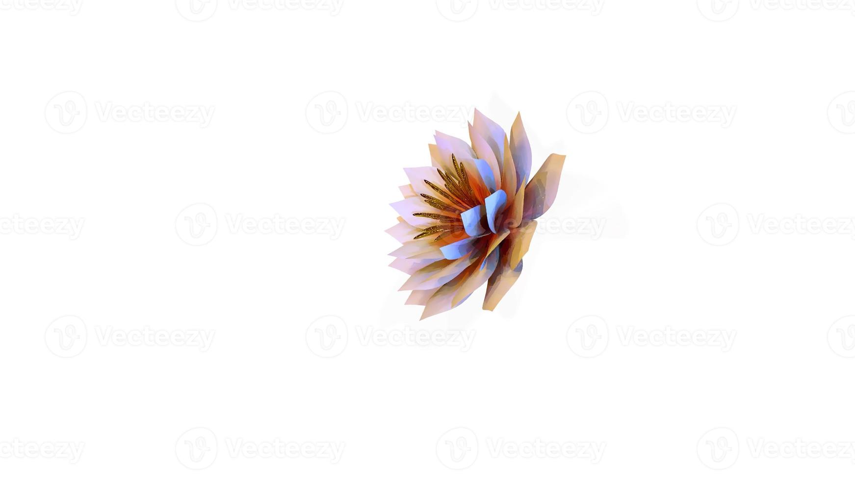 Waterlily Botanical Flower 3D Rendering photo