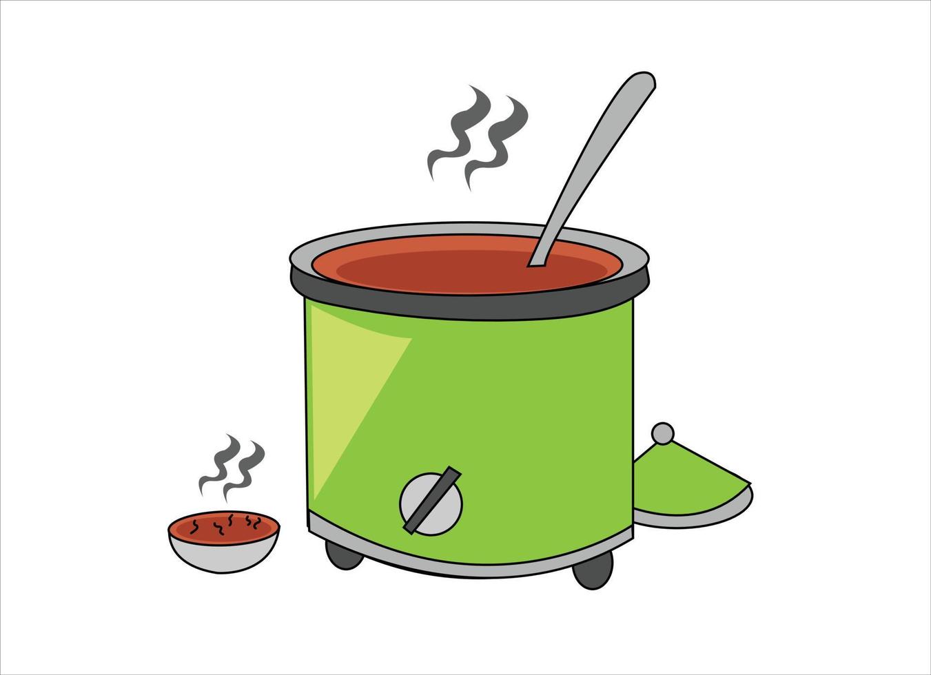 Hot soup vector illustration