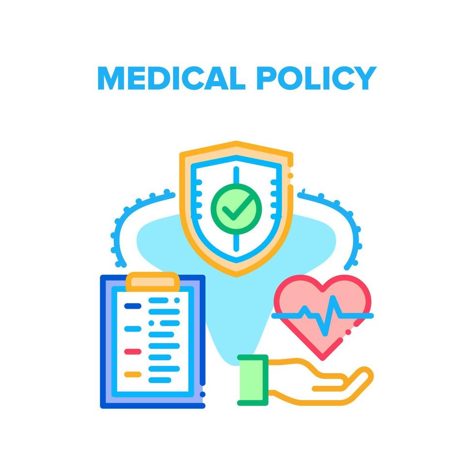 Medical Policy Vector Concept Color Illustration