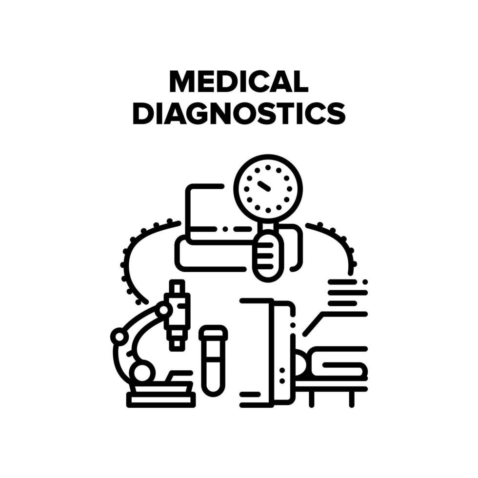 ilustración del concepto de vector de diagnóstico médico