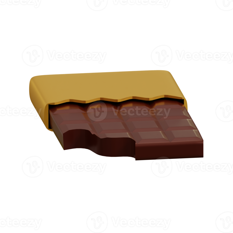 3d weergegeven chocola bar perfect voor Valentijnsdag ontwerp project png